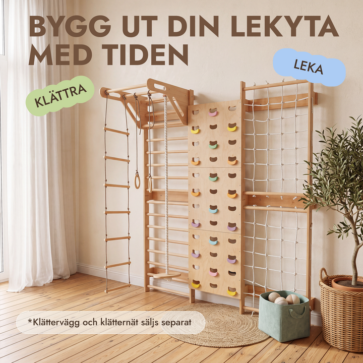 5-in-1 Ribbstol för barn med räckstång & 3i1 gungset