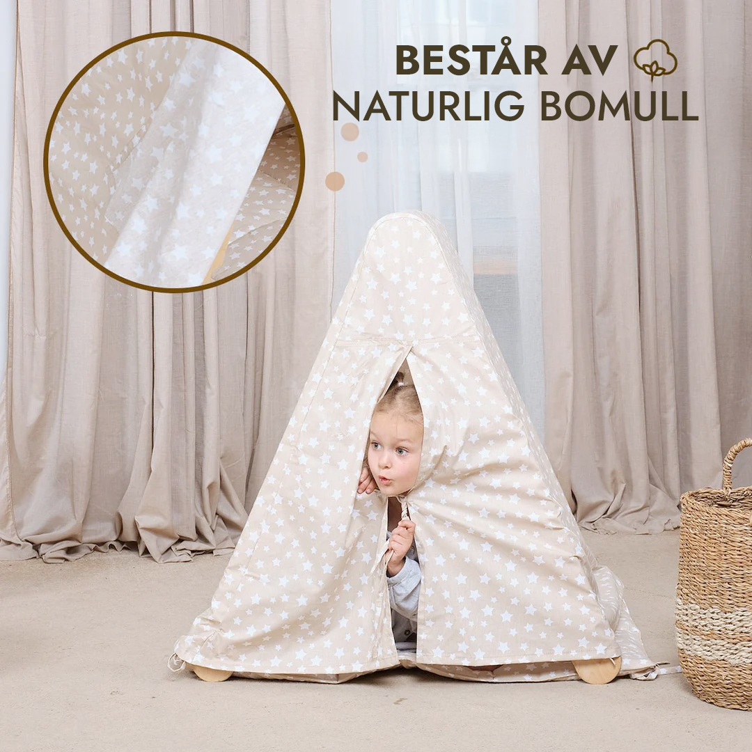 Lektält med matta för triangelstege