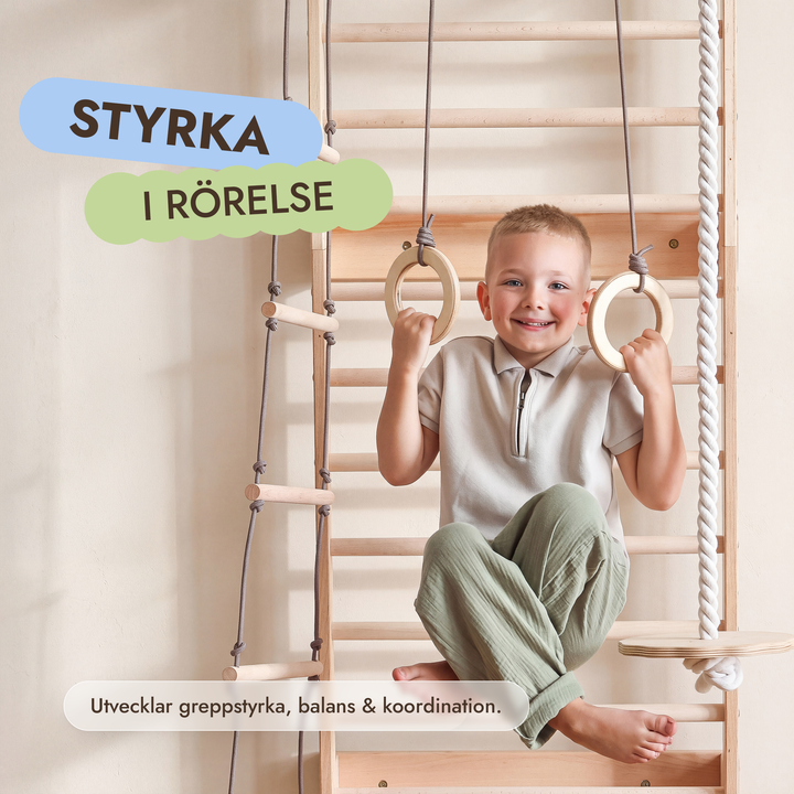 5-in-1 Ribbstol för barn med räckstång & 3i1 gungset