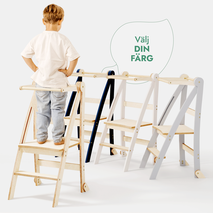 Barnens hjälpreda: En multifunktionell hopfällbar stegpall för barn