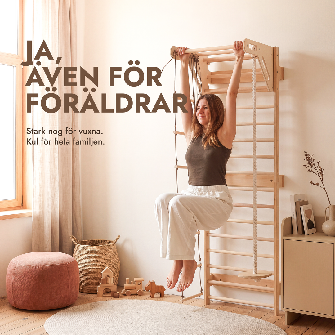 5-in-1 Ribbstol för barn med räckstång & 3i1 gungset