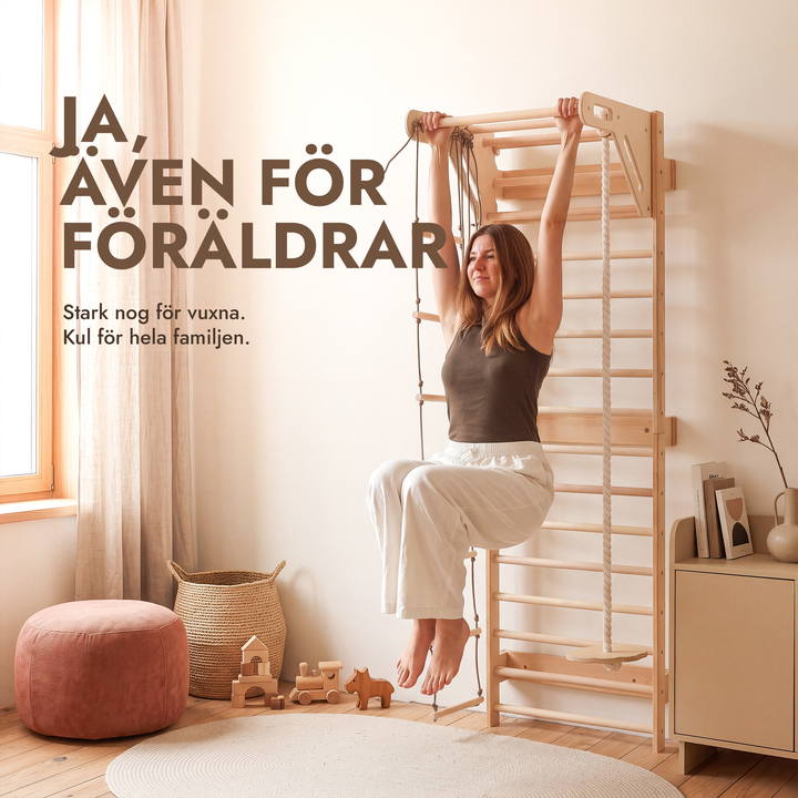5-in-1 Ribbstol för barn med räckstång & 3i1 gungset