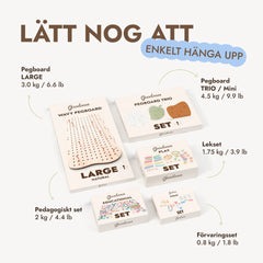Pegboard i trä för barnrum — GoodevasBoard