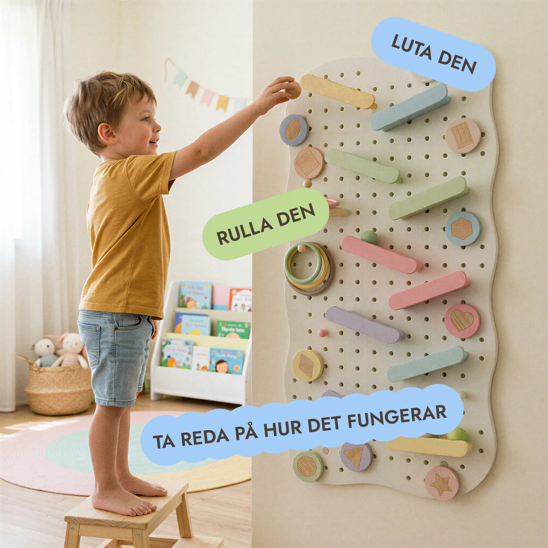 Pegboard i trä för barnrum — GoodevasBoard