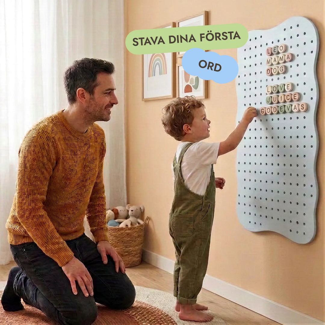 Pegboard i trä för barnrum — GoodevasBoard