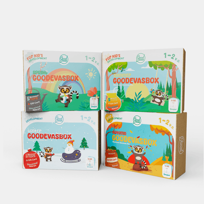 Årsprenumeration på lekset (1–2 år) — 4 lekset per år — GoodevasBox