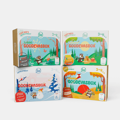 Årsprenumeration på lekset (3–4 år) — 4 lekset per år — GoodevasBox
