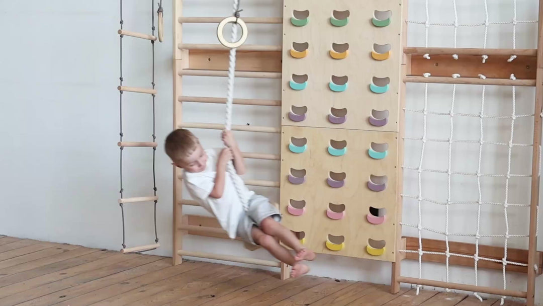 5-in-1 Ribbstol för barn med räckstång & 3i1 gungset